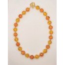 2 Tone Amber Necklace - 20 Inches Long